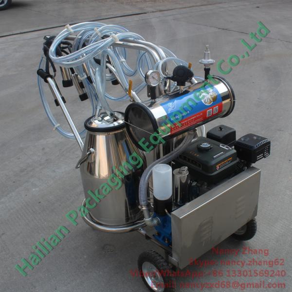 Low Noise Gasoline Mobile Milking Machine Farm Milking Equipment