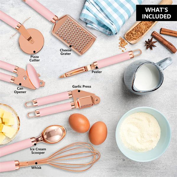 Kitchen Gadget Set Copper Coated Stainless Steel Utensils For Camping