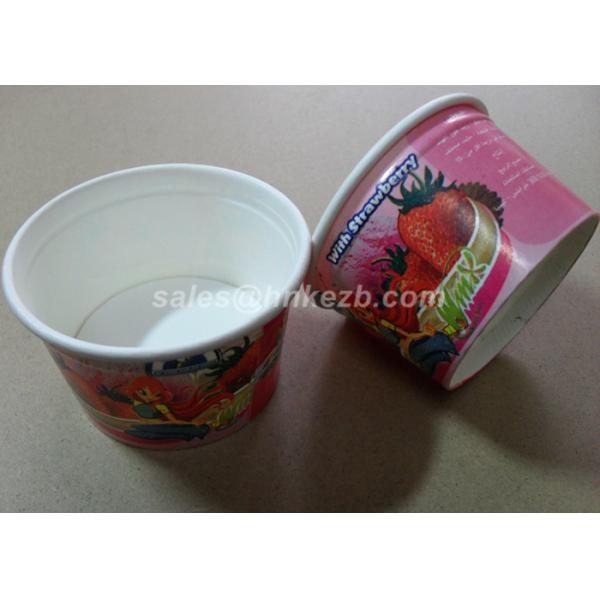 5oz Cartoon Color Ice Cream Paper Cups , Paper Ice Cream Bowls Eco Friendly