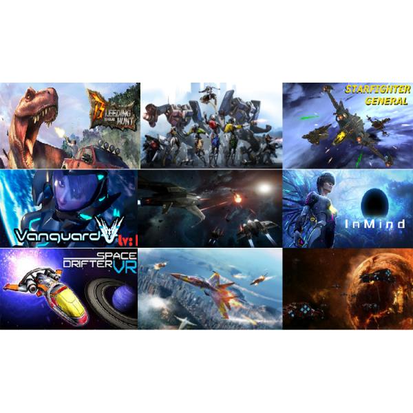 One Player 9D VR Simulator Shooting Game Dynamic Platform VR Arcade Equipment With LED Light 360 Rotation