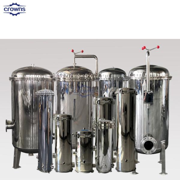 Crowns supplier stainless steel SS multi cartridge water filter housing Stainless Steel 304 316 SS Sanitary Liquid