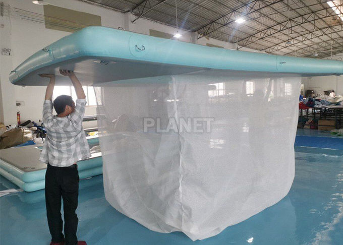 Anti Jellyfish Yacht Inflatable Floating Ocean Pool With Net