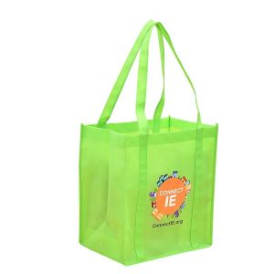 Supermarket Handles 30cm 40x40x10cm Foldable Non Woven Bag