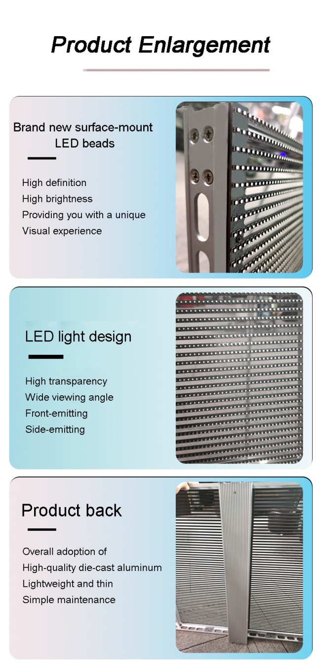 Indoor Advertising LED Screen Film on Glass Window with Optional Windows Dual OS