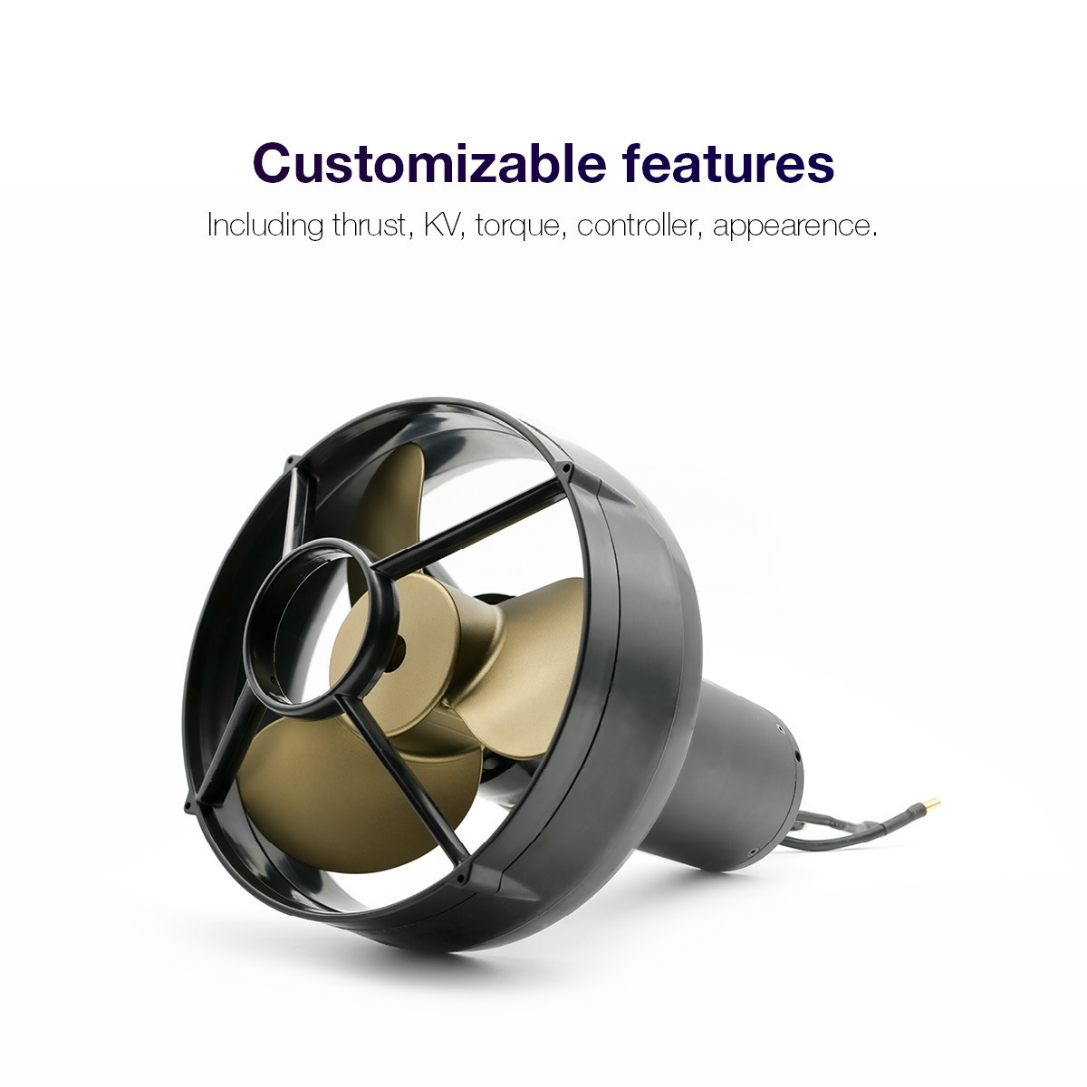 75141 58KG Thruster BLDC Motor With Propeller For Electric Underwater Efoil Hydrofoil Electric Surfboard