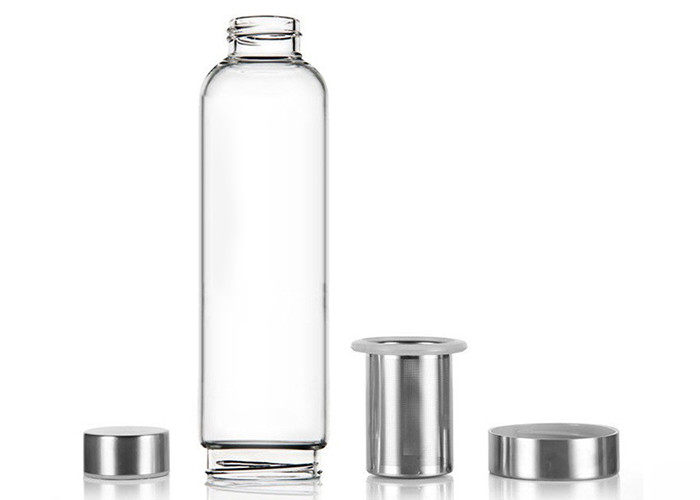 12 Oz Leak Proof Glass Water Bottle / Glass Sports Water Bottle