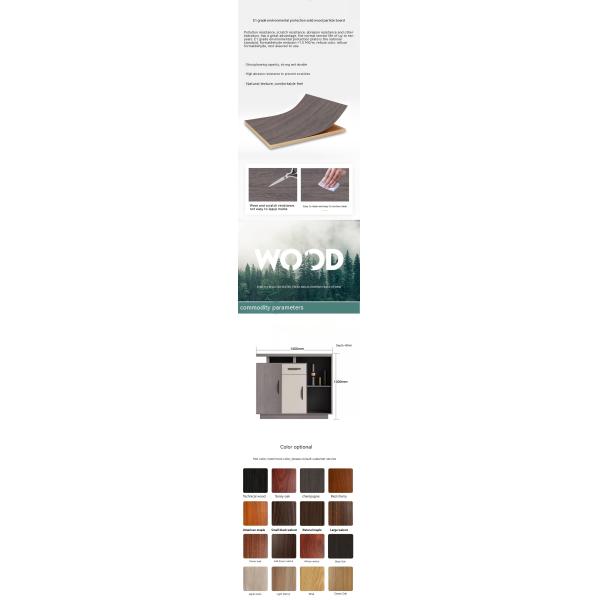 Commercial Furniture Long Office Cabinet with Modern Design and Wood Panel Partition