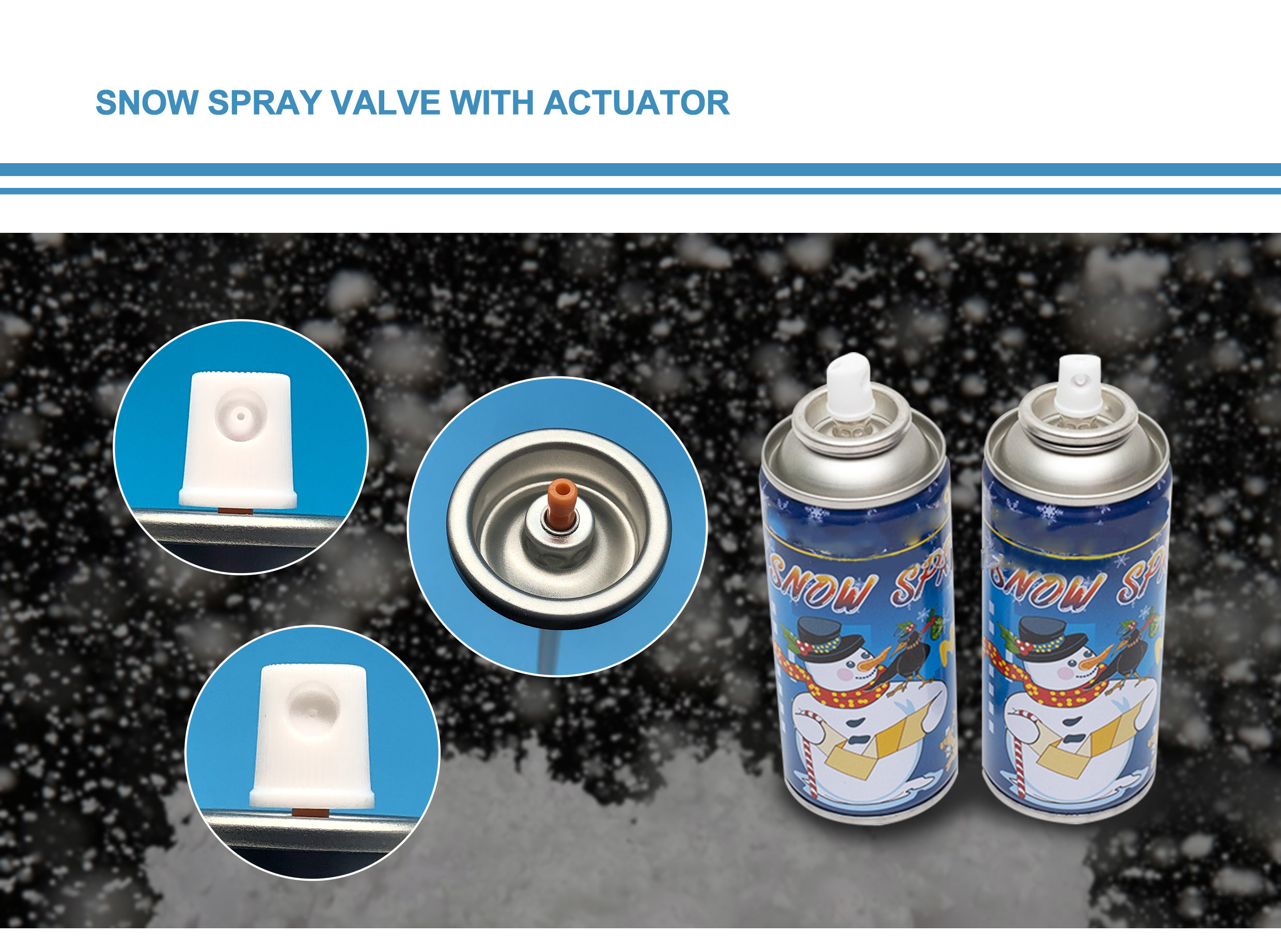 Durable Christmas Snow Spray Valve for Holiday Decorations - Consistent Flow, Easy Application