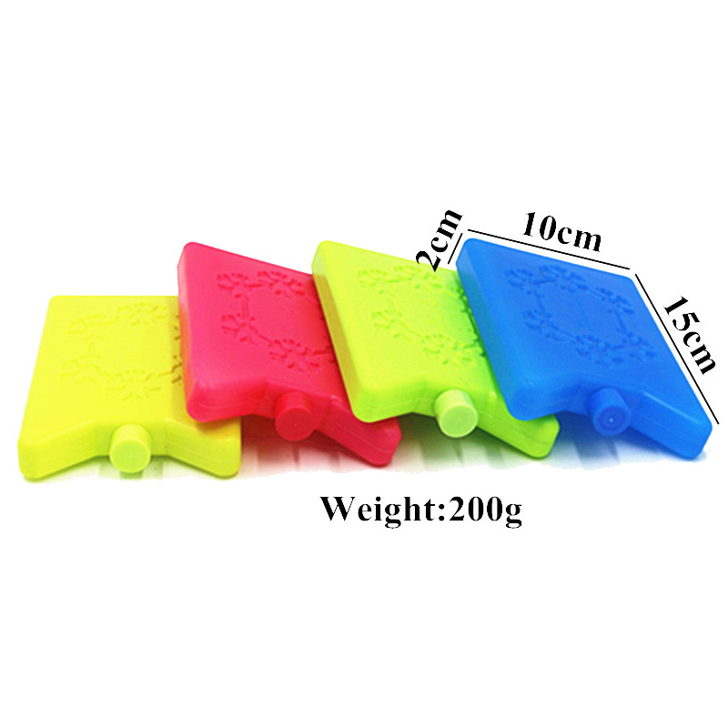 Plastic Ice Packs ice brick and ice bag with ice gel inside HDPE material colorized ice pack for can and kids lunch box