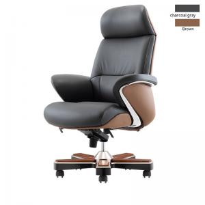 China Adjustable Lifting Function Lift Chair Italian Light Luxury Leather Boss Office Chair on sale
