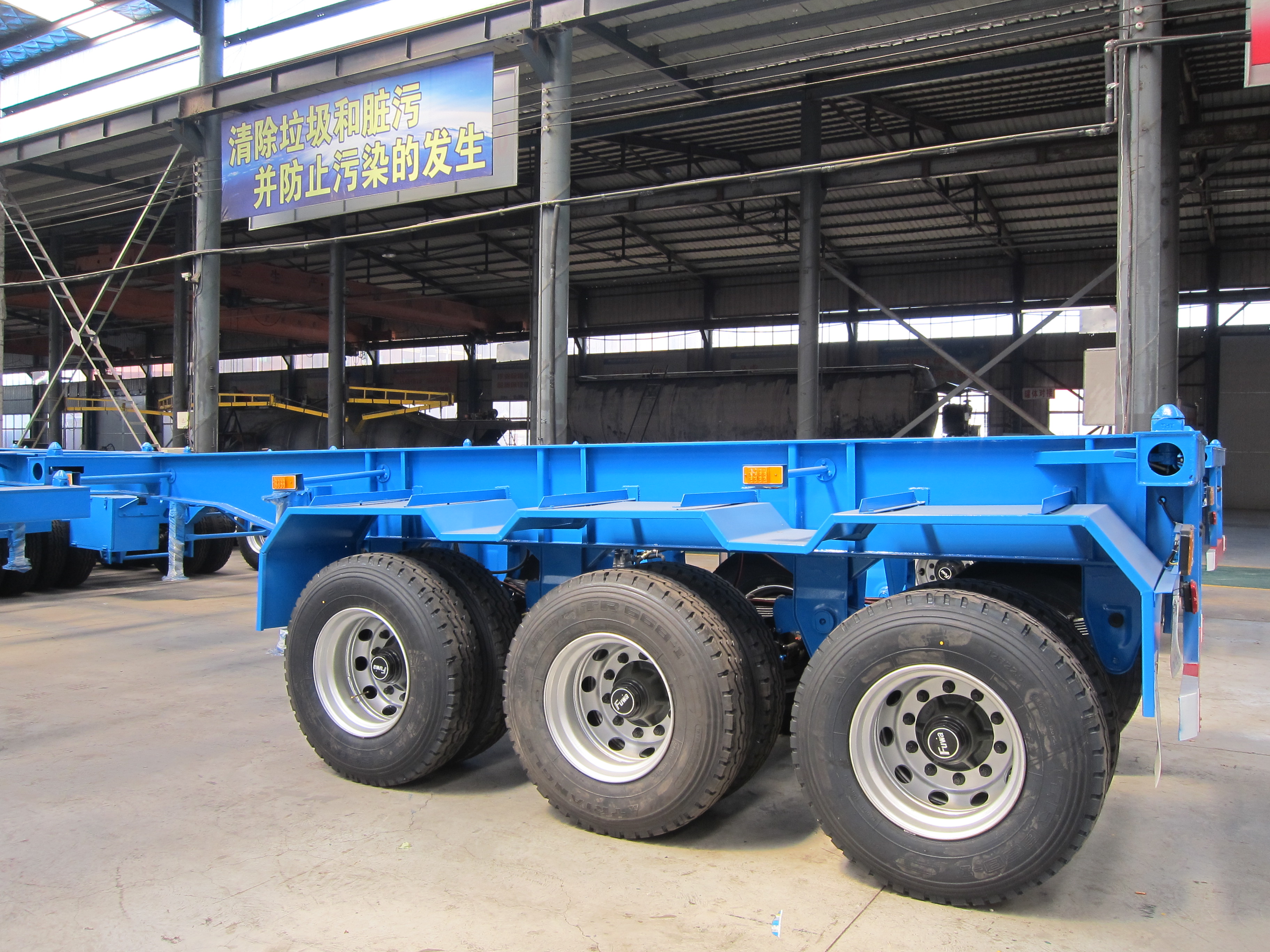 40ft Chassis Skeletal Interlink Trailer for Madagascar Market Superior and Durability
