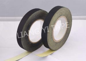 China Black / White Adhesive Cloth Tape , 105°C 0.18mm Heat Resistant Insulation Tape on sale