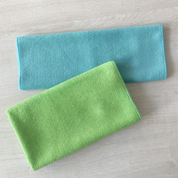 High weight warp knitting easy washing cake towels absorbing water microfiber wipes in kitchen
