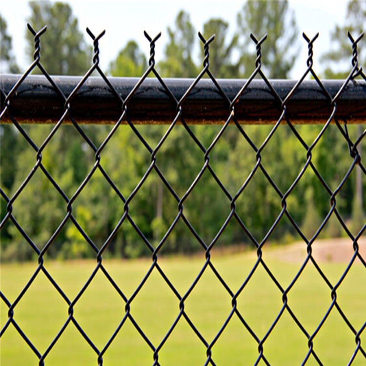 Diamond Wire Netting PVC Chain Link Fence Galvanised For Seaside