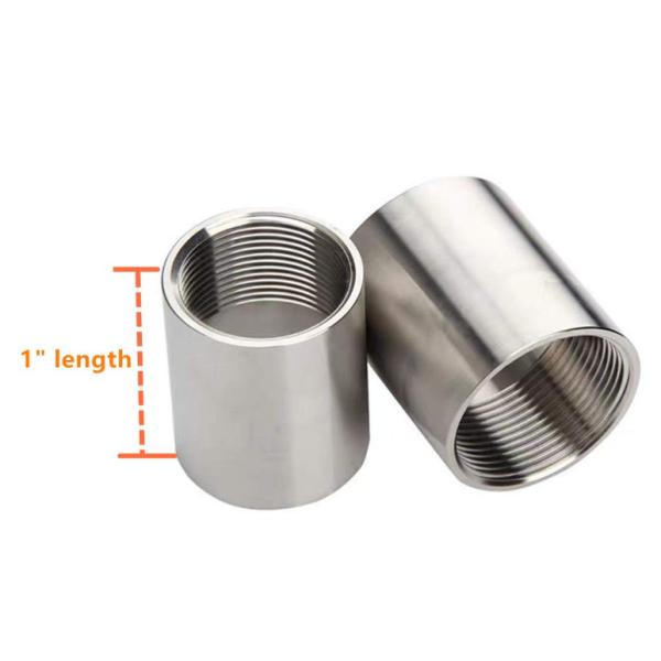 1/2 Inch NPT Female Threaded Coupling , SS304 Pipe Fitting Coupling