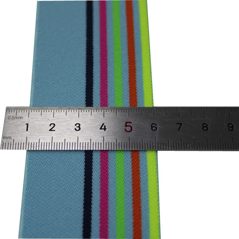 Colored Woven Striped Elastic Stretch Belt For Women