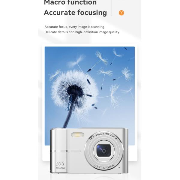 50MP FHD 16x Digital Zoom Camera 4k Video Shooting Camera For Kid Student