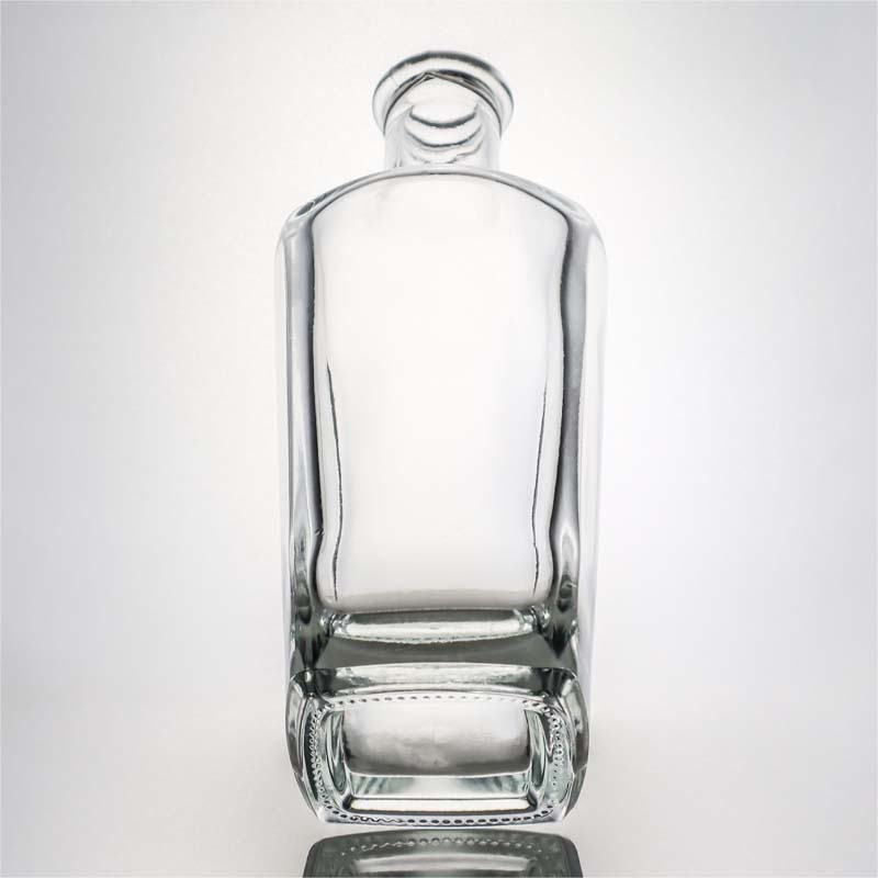 Unique Square Glass Bottle for Whisky Vodka Tequila Gin Rum Sealing Type Cork Included