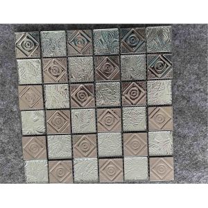 300x300mm Metal Glazed Glass Mosaic Tile for Swimming Pools