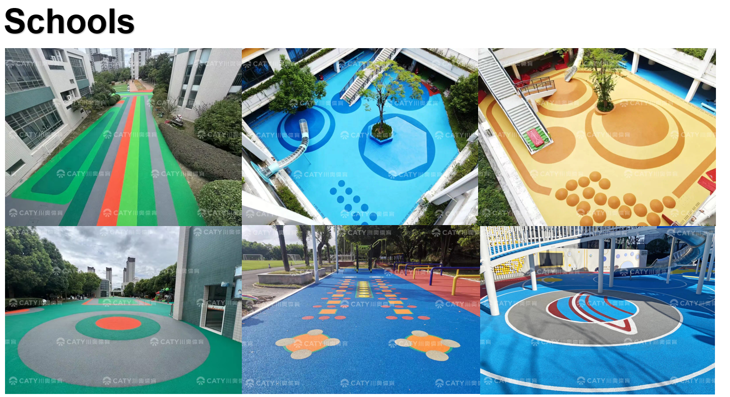 Waterproof Outdoor Playground Rubber Floor For Garden Kids Playground