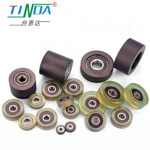 China Customization Rubber Roller Bearing Polyurethane Covered Bearings Rustproof on sale