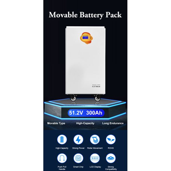 16S1P Wall-Mounted LiFePO4 Battery Pack with Smart BMS, RS485/CAN Communication Interface and LCD Display