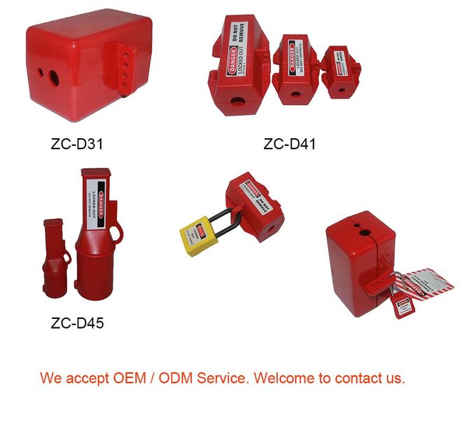 ZC-D31 Polystyrene Electrical Plug Lockout , 110V / 220V / 550V Plug Lock
