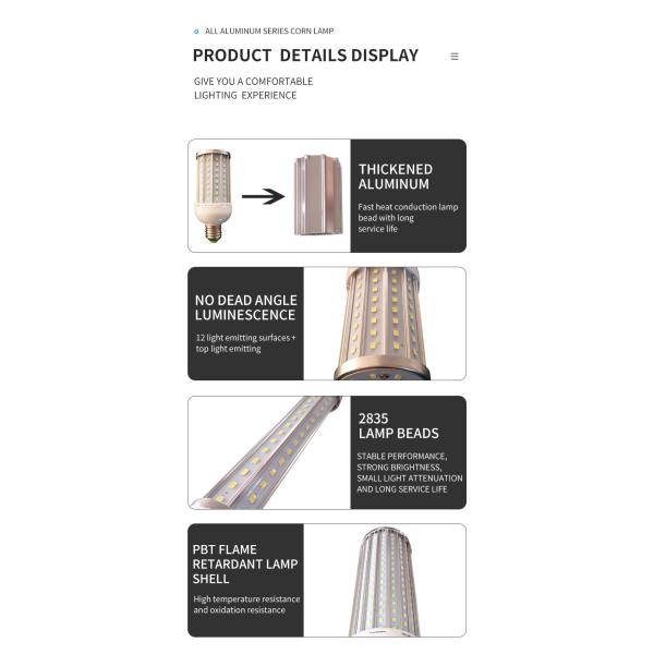 No Dead Angle Luminescence LED Corn Cob Lamps 1500LM e27 e24