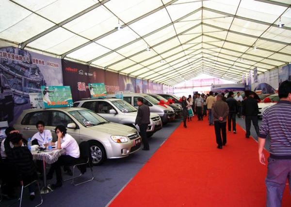 Cheap Steel Frame Structure White Marquee Trade Show Tents Multifuctional Sun Proof for sale