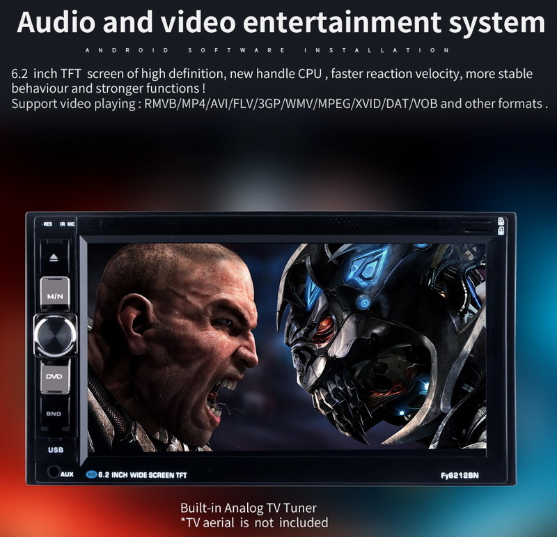 Ouchuangbo 6.2 inch navigation android 5.1 for DVD multi-point touch gps mirror link Analog TV