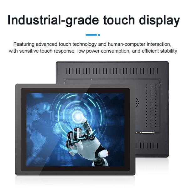 Rear-mount Industrial Touch Screen All-in-one PC Linux Win-dows Android IP65 Waterproof RS232 Embedded Display