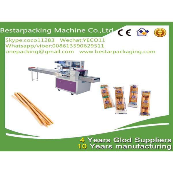 Flow pack machine for bread sticks,breadsticks,Lance Bread Sticks packing machine
