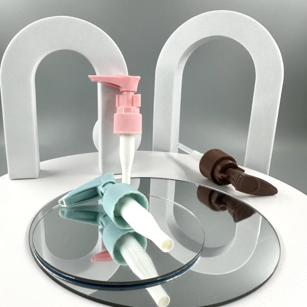 Smooth Ribber Aluminium Closure 24/410 Lotion Pump for Cosmetic Bottles and Durable