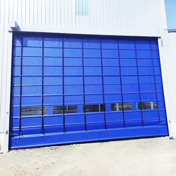 Industrial Fireproof Anti-Pinch PVC Fast Door Automatic Stacking Roller Shutter High-Speed Windproof Flexible Gathering Door