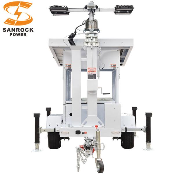 Customizable Solar Powered Light Tower LED Lamp 4×100W Telescopic Light Tower