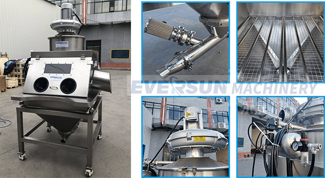 JB Bulk Material Small Bag Unloading Station Dust Free With Sieve