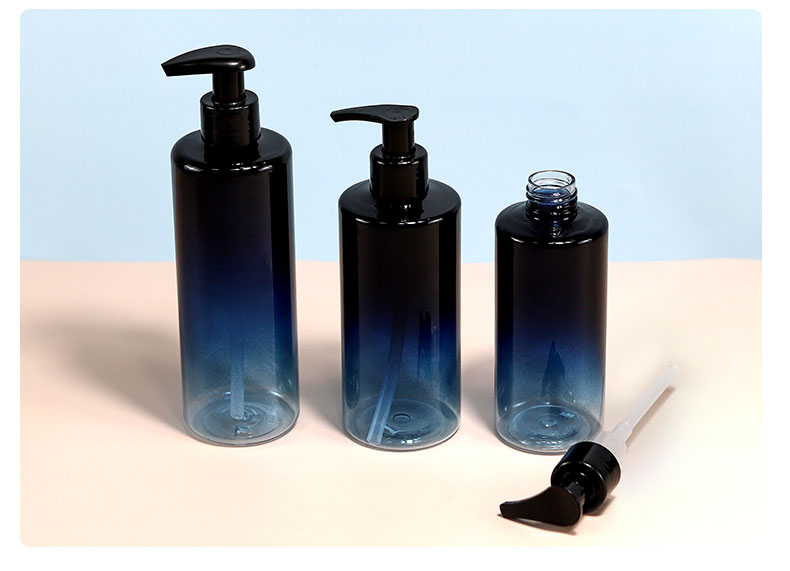 300ml 500ml Transparent Pump Bottle Cosmetic Shampoo Empty Bottle With Spray Pump Head