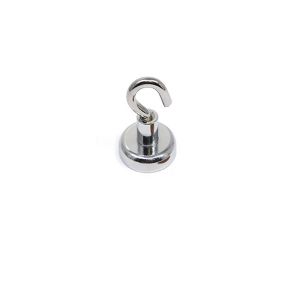 Round Neodymium Hook Magnet Industrial Magnetic Hooks With A2 Steel