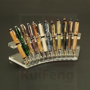 Quality Customized Fountain Pen Display Holder,  clear acrylic pen pencil display rack wholesale