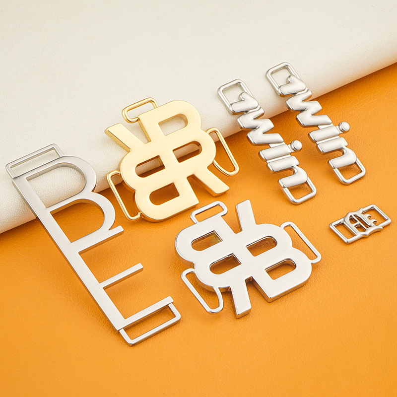Customized Size Custom Swimwear Clothing Tag Metal Tag for Bikini Connectors Logo