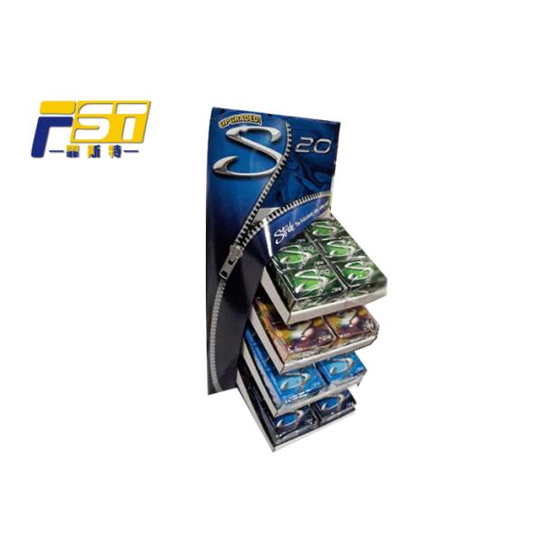 Cardboard Paper Side Wing Display , Light Duty CMYK Printing Wing Rack Display