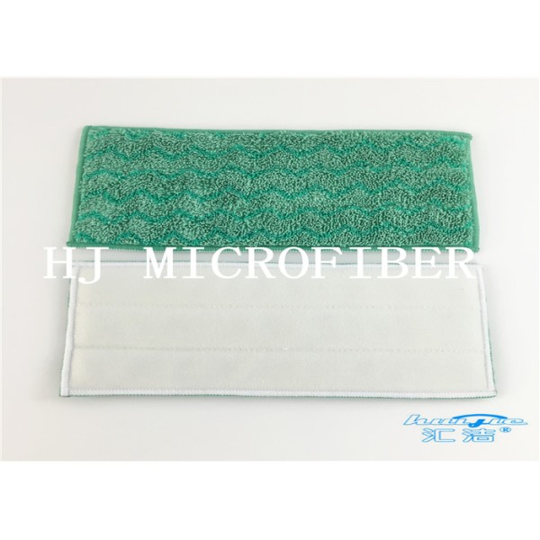 W Shaped jacquard Microfiber Wet Mop Pads 80% polyester 20% polyamide