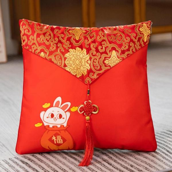 Year of The Rabbit Mascot, Big Red Pillow, Year of The Rabbit Pillow Quilt 40*40cm