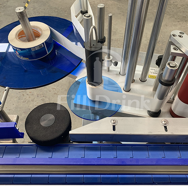 Self Adhesive Industrial Automatic Round Bottle Label Applicator SUS Single Side