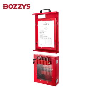 Permit Control Station Comprises Integral Group Lockout Box Padlock Caddy