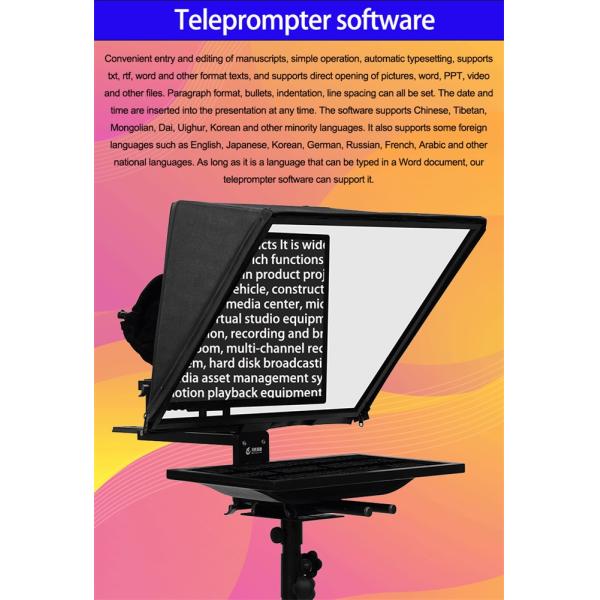20-inch Single Screen Tempered Prompter Glass for Accurate Teleprompting and Shooting