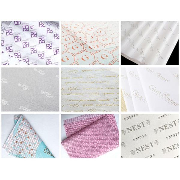 Hot Stamping 17g OEM ODM Logo Printed Tissue Paper Moisture Proof