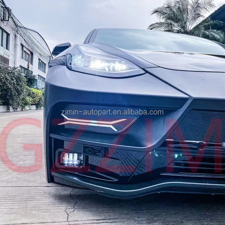 Facelift Bumper Tesla Model 3 Plastic Black / White Front Bumper