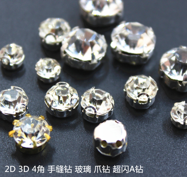 High quality 15MM rhinestone grommet eyelet with glass stone