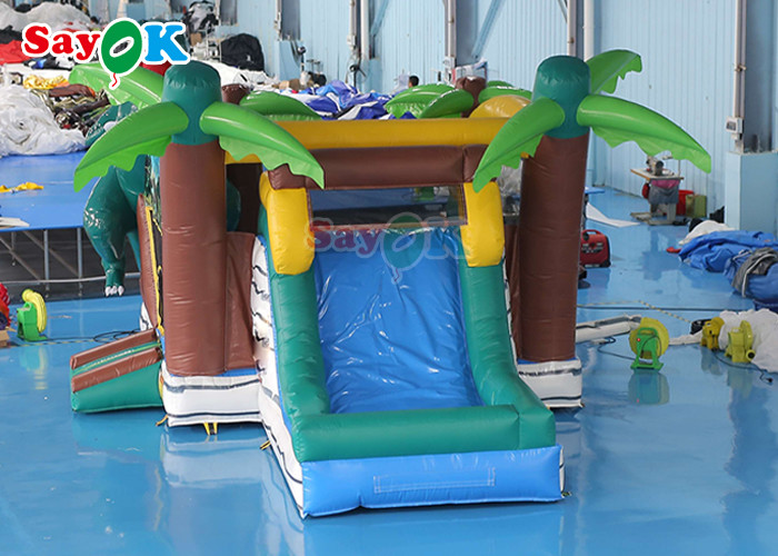 Dinosaur Inflatable Bounce House Water Slide Combo Commercial Bouncy Castle